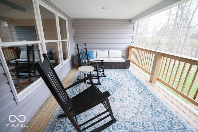 8917 N Old State Road 37, Bloomington, IN 47408 - wooden terrace with outdoor lounge area