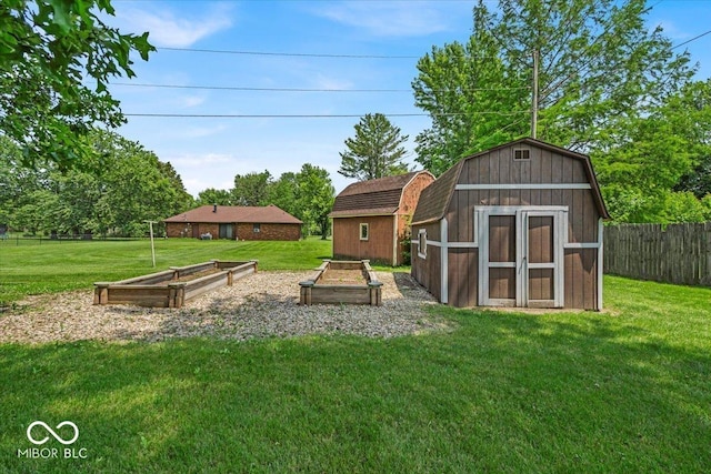 11054 N Shelby 490 W, New Palestine, IN 46163 - view of yard with a vegetable garden and a storage shed