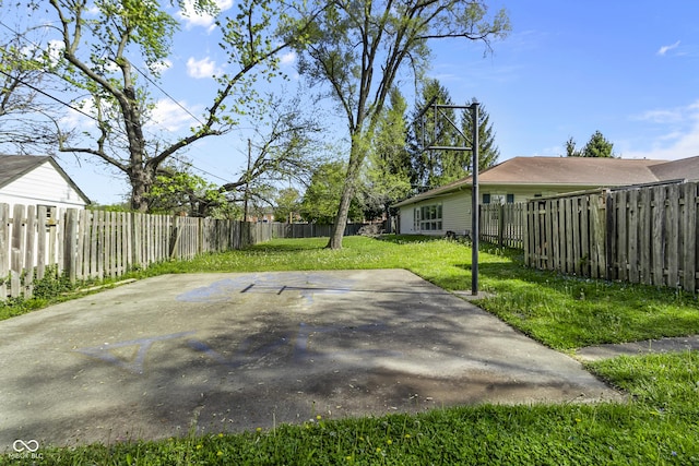 view of patio with a fenced backyard
