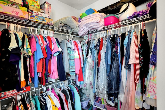 view of walk in closet