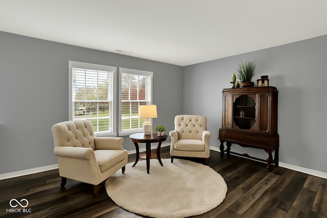 8531 Aberdeenshire Ct, Indianapolis, IN 46259 - living area featuring dark wood finished floors and baseboards