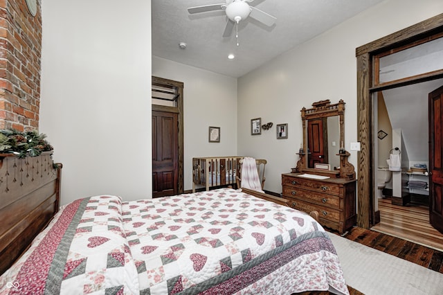 3864 N US Highway 231, Greencastle, IN 46135 - bedroom with dark wood-type flooring and a ceiling fan