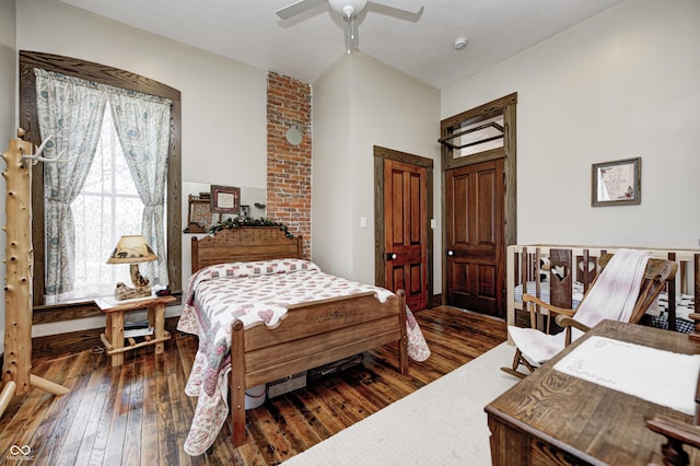 3864 N US Highway 231, Greencastle, IN 46135 - bedroom with ceiling fan and hardwood / wood-style flooring