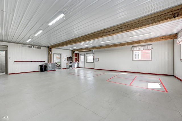 3864 N US Highway 231, Greencastle, IN 46135 - garage with baseboards and metal wall