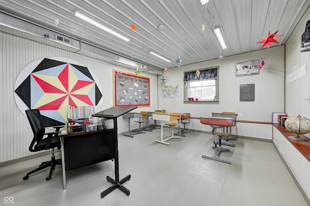 3864 N US Highway 231, Greencastle, IN 46135 - office space featuring concrete floors, metal wall, and electric panel
