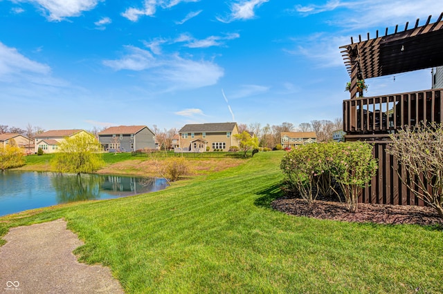 4644 Shelby Cir, Greenwood, IN 46143 - view of yard with a water view and a residential view