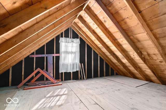 view of attic
