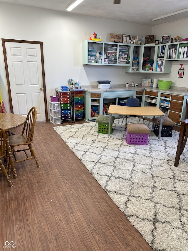 interior space featuring wood finished floors