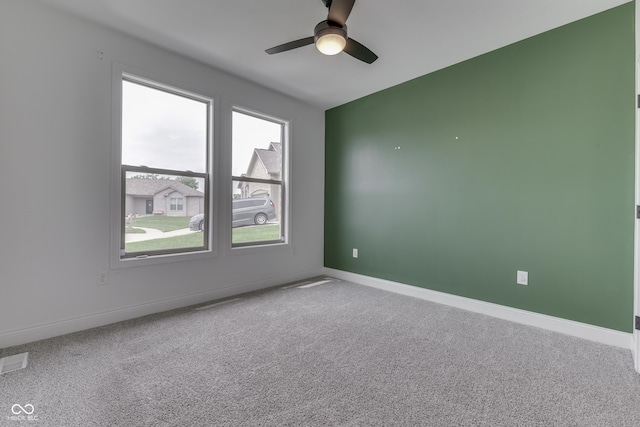 2144 Connie Ct, Franklin, IN 46131 - carpeted spare room featuring ceiling fan and baseboards