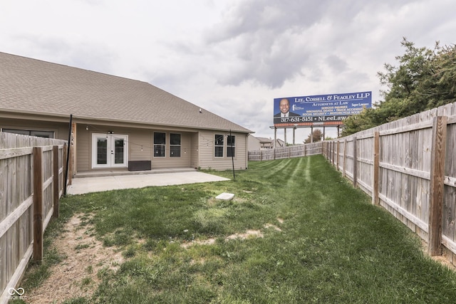 2144 Connie Ct, Franklin, IN 46131 - view of yard with french doors and a patio