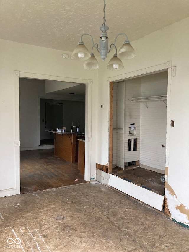 601 E Thompson St, Edinburgh, IN 46124 - interior space featuring a chandelier