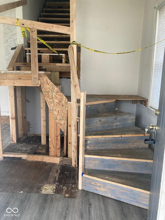 601 E Thompson St, Edinburgh, IN 46124 - staircase with wood finished floors