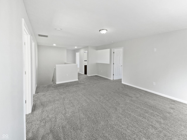 8251 Garden Ridge Rd, Indianapolis, IN 46237 - interior space featuring visible vents, baseboards, recessed lighting, and carpet floors
