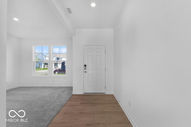 1117 Stubble Run, Danville, IN 46122 - entryway featuring recessed lighting, carpet, and wood finished floors