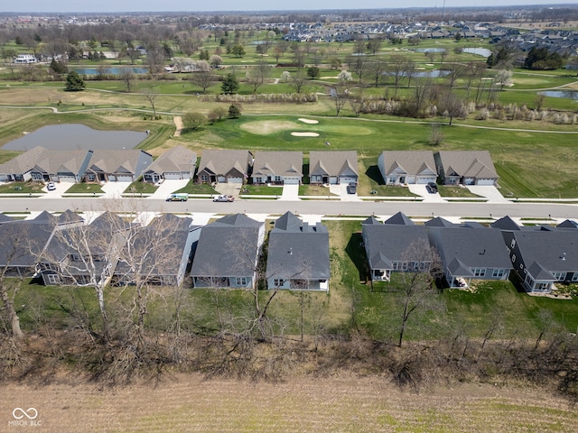 7210 Covington St, Lebanon, IN 46052 - birds eye view of property with a residential view, view of golf course, and a water view