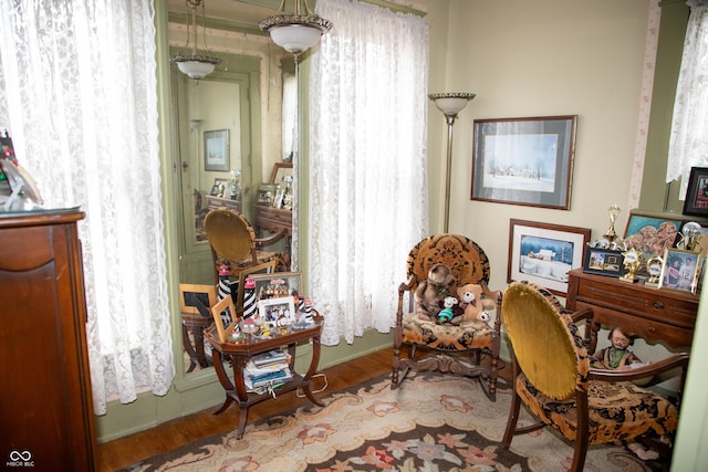 313 E Wabash Ave, Crawfordsville, IN 47933 - sitting room with wood finished floors