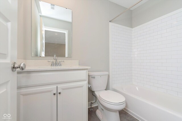 1268 Newton St, Avon, IN 46123 - full bath featuring vanity, toilet, and shower / washtub combination