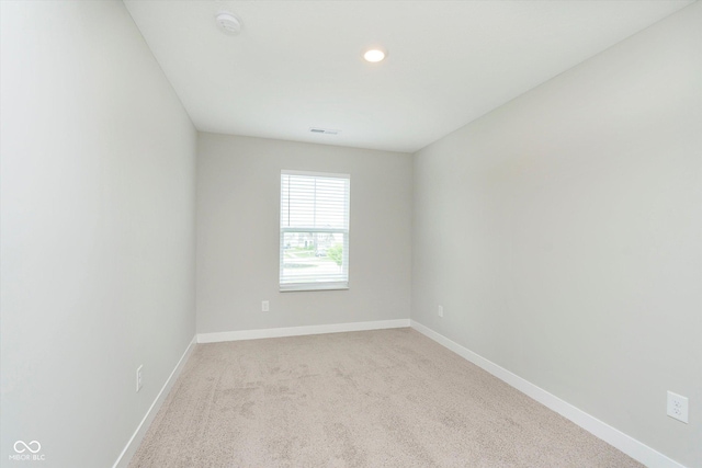 1268 Newton St, Avon, IN 46123 - unfurnished room with recessed lighting, visible vents, baseboards, and light carpet