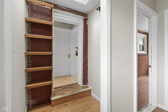 5713 Bluff Rd, Indianapolis, IN 46217 - hallway with wood finished floors