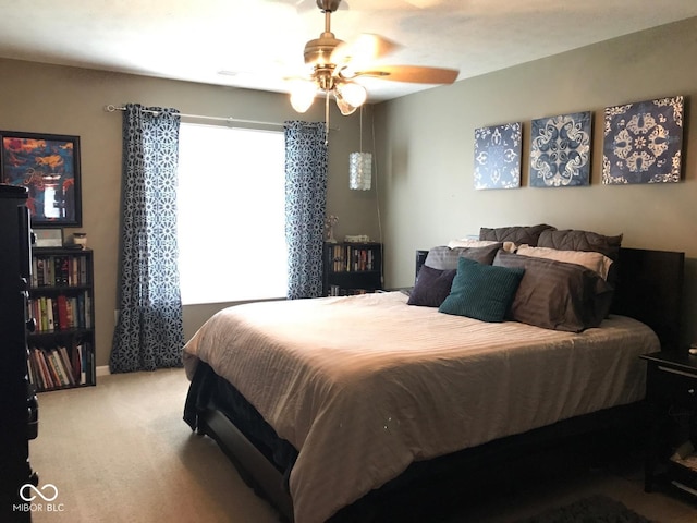 6525 Emerald Hill Ct Unit 208, Indianapolis, IN 46237 - carpeted bedroom with a ceiling fan