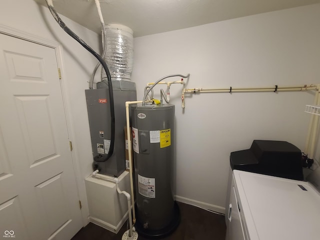 6525 Emerald Hill Ct Unit 208, Indianapolis, IN 46237 - utility room with separate washer and dryer and water heater