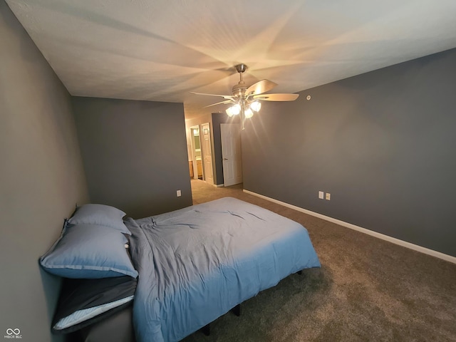 6525 Emerald Hill Ct Unit 208, Indianapolis, IN 46237 - bedroom with ceiling fan, carpet floors, and baseboards