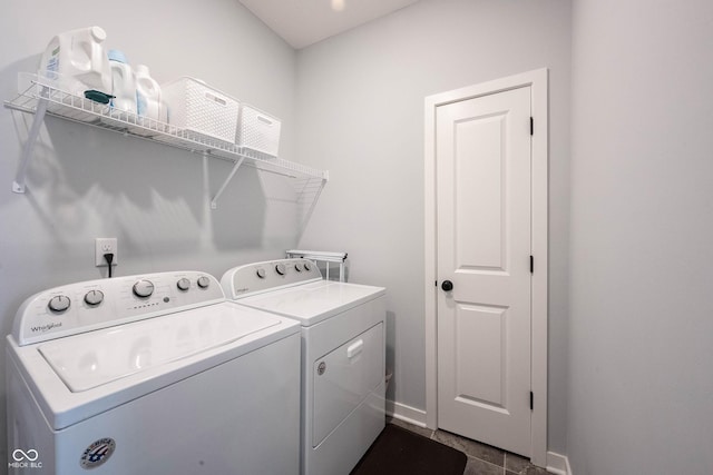 1534 Cloverdon Dr, Westfield, IN 46074 - laundry room featuring washing machine and dryer and baseboards