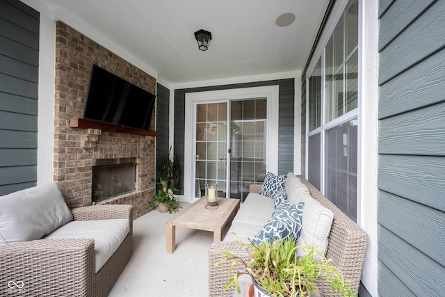1534 Cloverdon Dr, Westfield, IN 46074 - view of patio / terrace with an outdoor brick fireplace