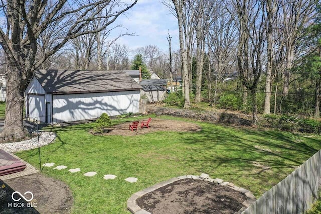10129 Guilford Ave, Carmel, IN 46280 - view of yard with an outdoor structure and fence