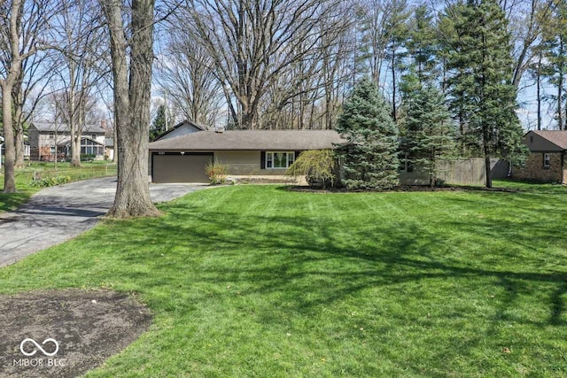 10129 Guilford Ave, Carmel, IN 46280 - view of front of property with driveway, fence, a front yard, and an attached garage