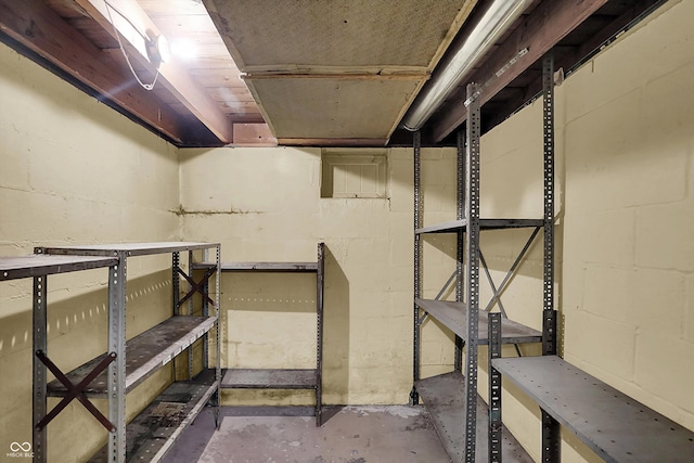 view of storage room