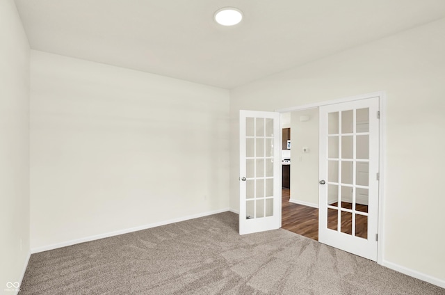 3727 Thomas Jefferson Ct, Westfield, IN 46074 - empty room with french doors, carpet, and baseboards