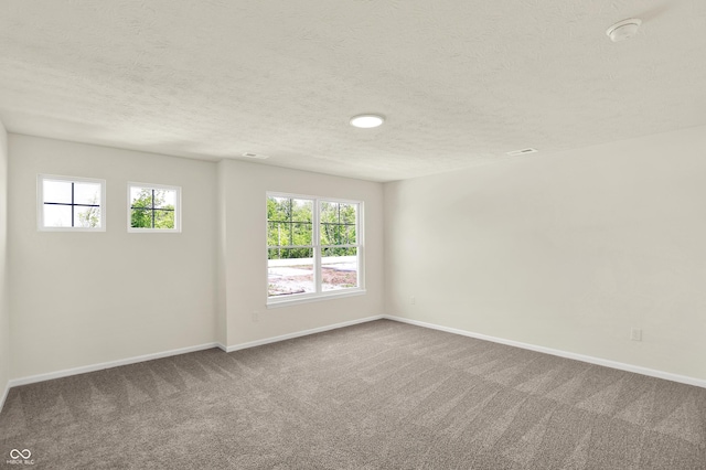 3727 Thomas Jefferson Ct, Westfield, IN 46074 - spare room featuring carpet floors, baseboards, a textured ceiling, and a smoke detector