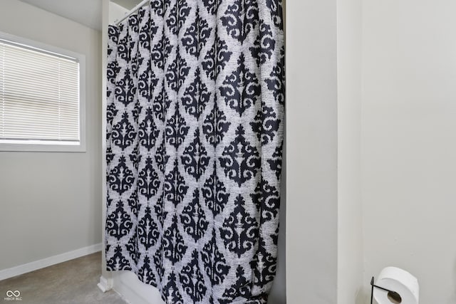 443 N Alton Ave, Indianapolis, IN 46222 - full bath featuring a shower with shower curtain and baseboards