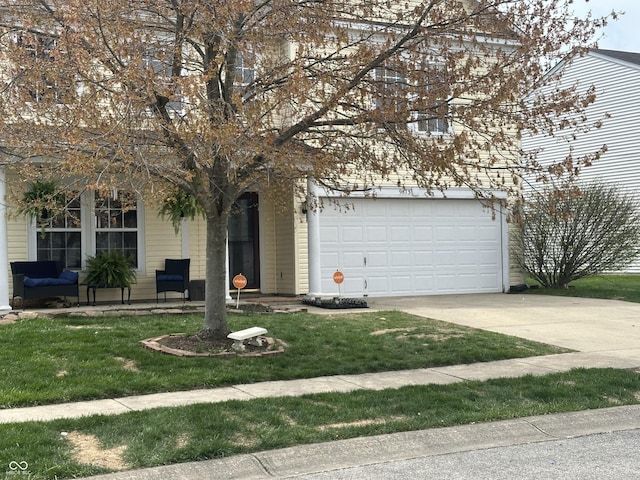 9873 Blue Ridge Way, Indianapolis, IN 46234 - obstructed view of property featuring driveway and a front lawn