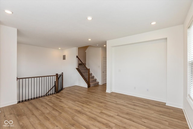 13423 E 134th St, Fishers, IN 46037 - unfurnished room with light wood-type flooring and recessed lighting