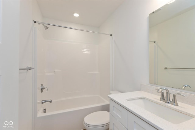 13423 E 134th St, Fishers, IN 46037 - full bathroom featuring vanity, shower / washtub combination, and recessed lighting