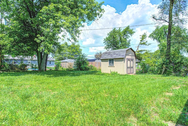 6189 Vigo Dr, Clayton, IN 46118 - view of yard featuring a storage unit