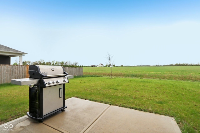 view of patio / terrace with fence and area for grilling