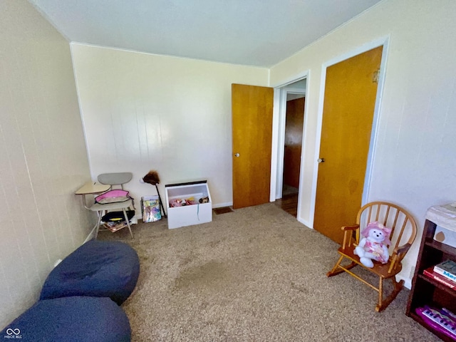 rec room featuring carpet