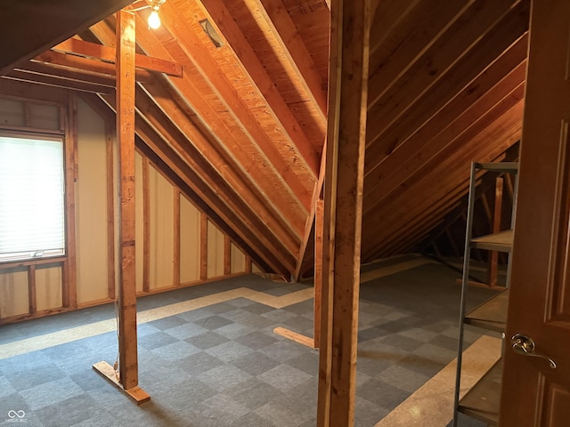 view of attic