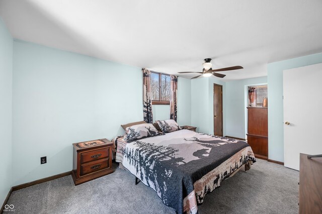 8847 E Northshore Dr, Unionville, IN 47468 - carpeted bedroom with baseboards and ceiling fan