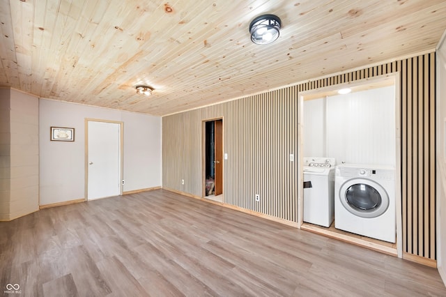 8847 E Northshore Dr, Unionville, IN 47468 - laundry area with wood finished floors, independent washer and dryer, laundry area, and wood ceiling