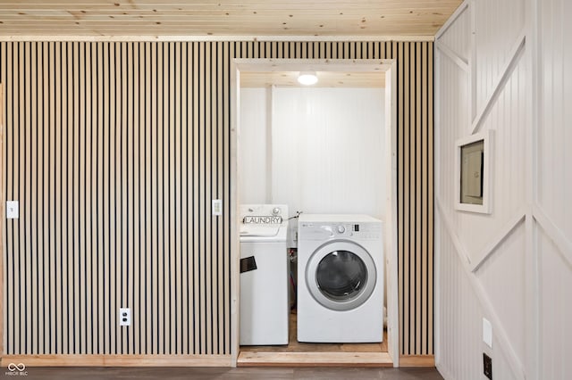 8847 E Northshore Dr, Unionville, IN 47468 - laundry room with separate washer and dryer and laundry area