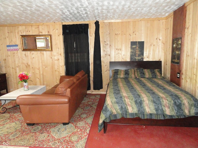 1722 N Parker Ave, Indianapolis, IN 46218 - bedroom with wooden walls