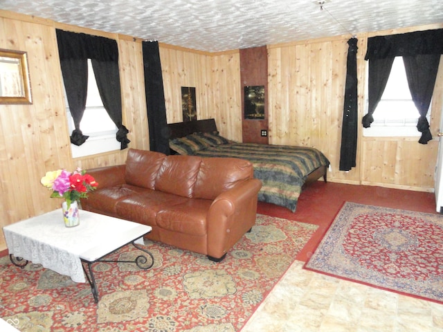 1722 N Parker Ave, Indianapolis, IN 46218 - living room with wooden walls