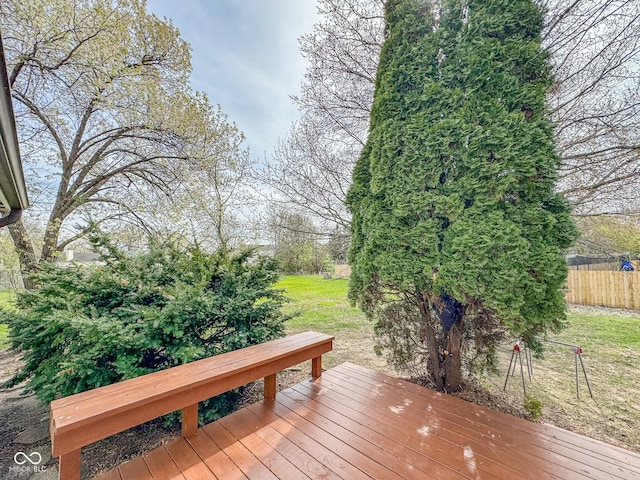 9362 Helmsdale Dr, Indianapolis, IN 46256 - wooden deck featuring fence and a lawn