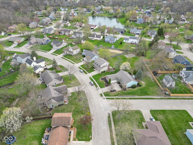 9362 Helmsdale Dr, Indianapolis, IN 46256 - aerial view with a water view and a residential view