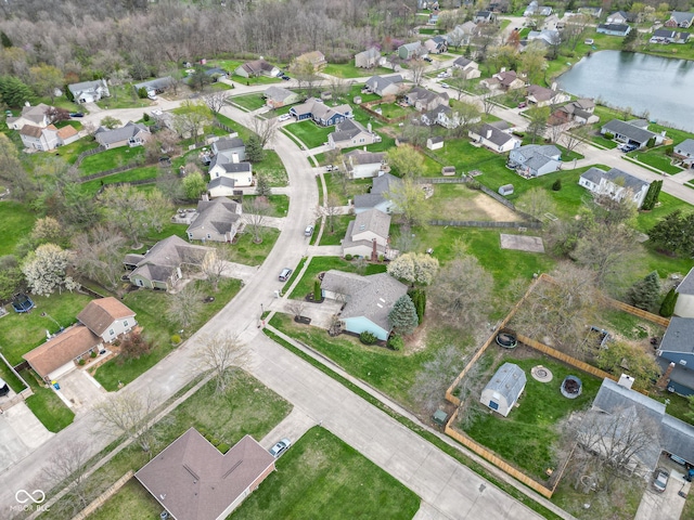 9362 Helmsdale Dr, Indianapolis, IN 46256 - bird's eye view featuring a water view and a residential view
