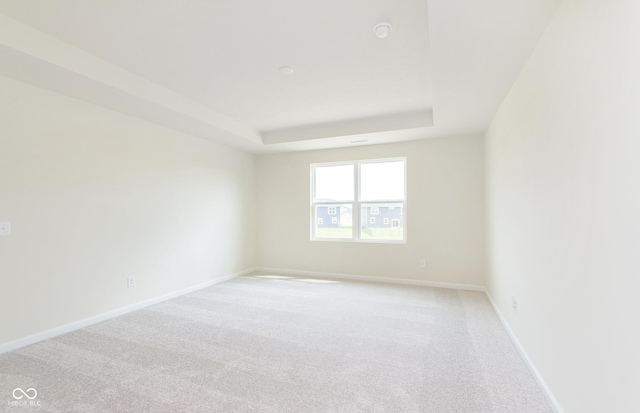 827 Allandale Ave, Westfield, IN 46074 - spare room with a tray ceiling, light carpet, and baseboards
